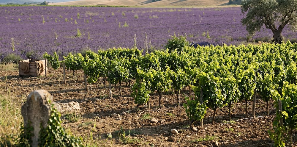 Paysage champs de lavande - Drôme